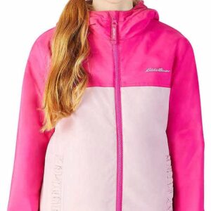 Eddie Bauer Youth Lone Peak 3 in 1 Jacket (Pink, Medium 10/12)