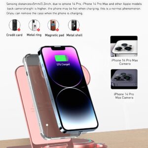 Malfsaier 3 in 1 Charging Station Pink,Aluminum Alloy Multiple Fast Wireless Charger Stand for iPhone 15/14/13/12/11/Pro/Max/XS/XR/X/8/Plus, for Apple Watch 7/6/5/4/3/2/SE, for AirPods 3/2/Pro
