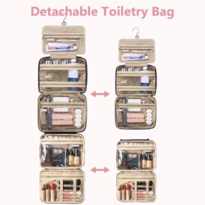 urophylla Detachable Travel Toiletry Bag for Women - Large Toiletry Bags for Traveling Women - Hanging Makeup Cosmetic Bag, Organizer for Travel Accessories Cruise Essential - Travel Size Toiletries