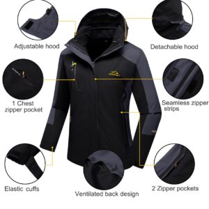 Winter Jackets for Women Winter Coats For Women Ski Jacket Snowboard Jacket Snow Jacket Rain Jacket 3 In 1 Jacket Waterproof Jacket Skiing Jacket