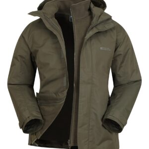 Mountain Warehouse Fell Mens 3 in 1 Water Resistant Jacket - Winter Khaki Small