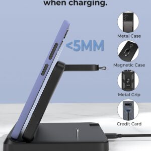 Wireless Charger for Samsung and Android 3 in 1 Foldable Samsung Charging Station for S24/S23 /S22 /S21/S20, Z Fold 5/4/3, Z Flip 5/4/3, Samsung Watch Charger 6 Classic/5/5 Pro/4/3,Galaxy Buds