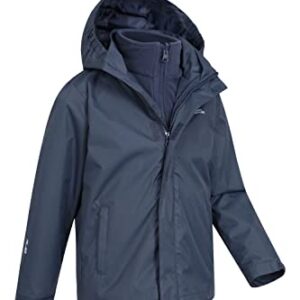 Mountain Warehouse Fell Kids 3 in 1 Jacket - Packaway Hood, Triclimate Coat Navy 11-12 Years