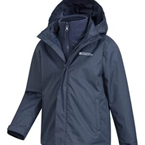 Mountain Warehouse Fell Kids 3 in 1 Jacket - Packaway Hood, Triclimate Coat Navy 11-12 Years