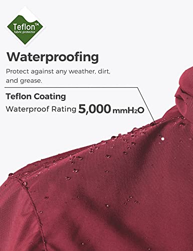 wantdo Women's Waterproof 3 in 1 Ski Jacket Windproof Snowboarding Jackets Rainwear Wine Red 2XL