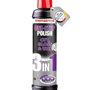 menzerna "One-Step Polish 3in1" I Medium Cut Polish with High Gloss Finish & Seal in One I Buffing & Polishing Compound for Car Maintenance I Swirls, Holograms & Scratches I Car Body Repair I 8 fl oz.