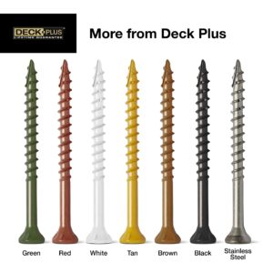 Deck Plus 48466 Wood Screws #10 x 3", Stainless Steel, 1lb Box