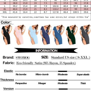 SWOMOG Women 3 in 1 Delivery/Labor/Nursing Nightgown Short Sleeve Pleated Maternity Sleepwear for Breastfeeding Navy Blue