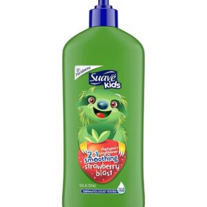 Suave Kids 2 in 1 Shampoo & Conditioner with Pump, Strawberry 18 Oz (2 Pack)