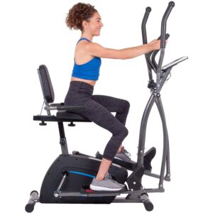 Body Champ 3-in-1 Exercise Machine, Trio Trainer, Elliptical and Upright Recumbent Bike