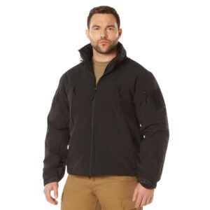 rothco 3-in-1 spec ops soft shell jacket - ultimate weather defense with removable fleece liner - black - m