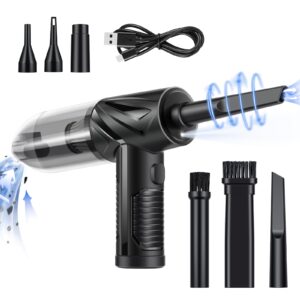compressed air - keyboard cleaner - 3 in 1 electric air duster & mini computer vacuum & cordless inflating swimming pool - canned air blower dust off for electronic,office,home cleaning