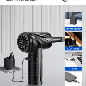 Compressed Air - Keyboard Cleaner - 3 in 1 Electric Air Duster & Mini Computer Vacuum & Cordless Inflating Swimming Pool - Canned Air Blower Dust Off for Electronic,Office,Home Cleaning