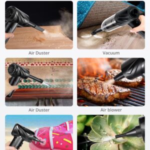 Compressed Air - Keyboard Cleaner - 3 in 1 Electric Air Duster & Mini Computer Vacuum & Cordless Inflating Swimming Pool - Canned Air Blower Dust Off for Electronic,Office,Home Cleaning