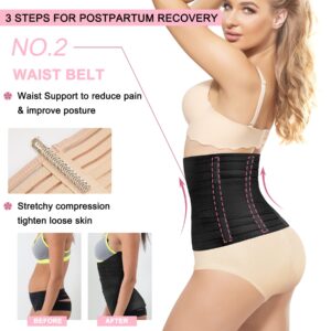 SCARBORO 3 In 1 Postpartum Belly Band Wrap For Pregnancy C Section Post Party Recovery Binder Faja Postparto Waist Trainer Girdle for Women Shapewear