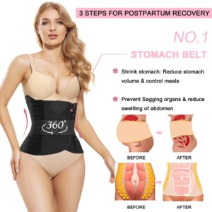 SCARBORO 3 In 1 Postpartum Belly Band Wrap For Pregnancy C Section Post Party Recovery Binder Faja Postparto Waist Trainer Girdle for Women Shapewear