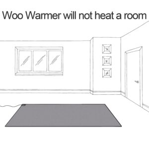 Woo Warmer Hot Carpet Under Rug Instant Radiant Floor Heater Electric Mat Electric Carpet Electric Heated Area Rug Hot Carpet Great for Yoga (720 watt 92" x 76.5" inches)