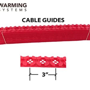 100 Sqft Warming Systems 120 V Electric Tile Radiant Floor Heating Cable with Touch Screen Programmable Thermostat