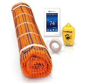 suntouch tapemat electric under floor heating kit with command touch programmable thermostat 120v, 2.0' x 12.5' (25 sq. ft.), orange