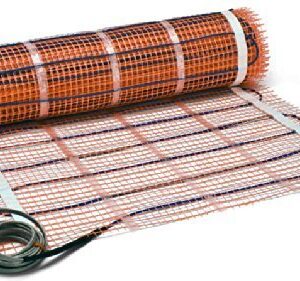 SunTouch TapeMat Electric Under Floor Heating Kit with Command Touch Programmable Thermostat 120V, 2.0' x 12.5' (25 Sq. Ft.), Orange