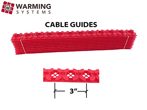 260 Sqft, 240V Cable Electric Radiant Floor Heating System, Heated Floor System, Includes Radiant Floor Heating Thermostat and Sensor. Under Tile Floor Heating System for Heated Floors, Radiant Heat