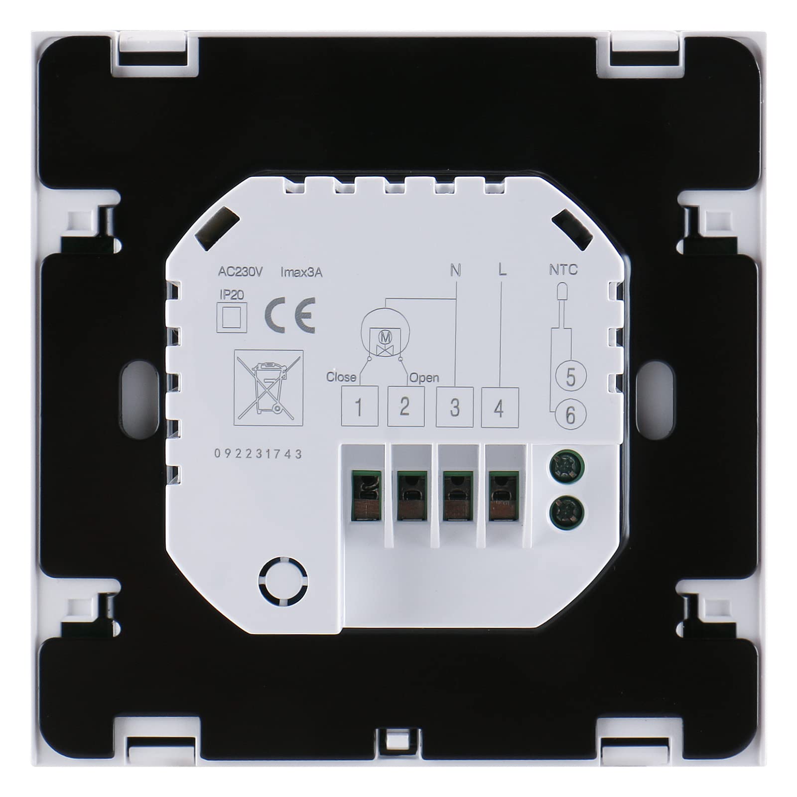 Wengart Heating Only Thermostat WG02B04,AC110 3Amp 7-Day Programmable Work for Warm-Water Floor Heating Temperature Controller White