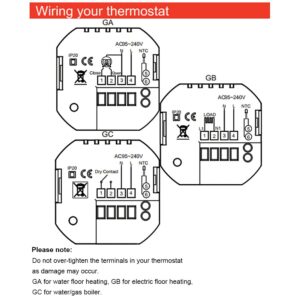 Maiju Smart tat Light Temperature Controller 5A Water Floor Heating for Home No Wi-Fi -- White