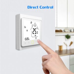 Maiju Smart tat Light Temperature Controller 5A Water Floor Heating for Home No Wi-Fi -- White