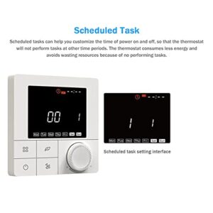 Maiju Floor Heating & Fan Coil for 2 System tat WIFI/485 Modbus with Application & Voice Control 3.5 Inch LCD Display ligent Programmable tat Child Lock Weather Forecast