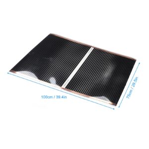 Floor Heating System Kit, Ultra Thin Reduce Energy Consumption Electric Heating Mat Even Heat Extendable Quiet Faster Cycle 220‑240V for Ceramic Tile (Type A 75x100cm)