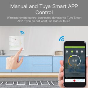 Intelligent Temperature Control,Smart Thermostat for Electric Floor Heating,Programmable, WIFI, APP Control,Energy Saving, Remote Access,95 240V, White