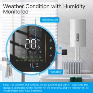 Professional Smart Thermostat,APP Control, WIFI,Programmable,Intelligent Temperature Control for Efficient Energy Usage,Remote Access,95 240VAC,Ideal for Electric Floor Heating