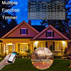 VTOSEN Smart WiFi Thermostat for Water & Electric Floor Heating, Gas Boilers - 16A, AC90-240V