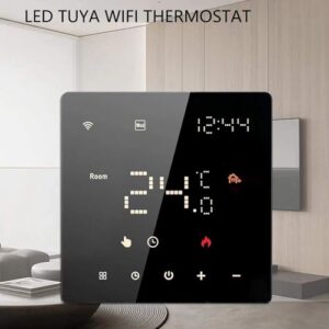 Home Temperature Controller, 100-250VAC APP Control Flame Retardant Smart Thermostat 7 Day Programmable Digital Touch Screen High Accuracy for Room (3A Water Floor Heating Wall