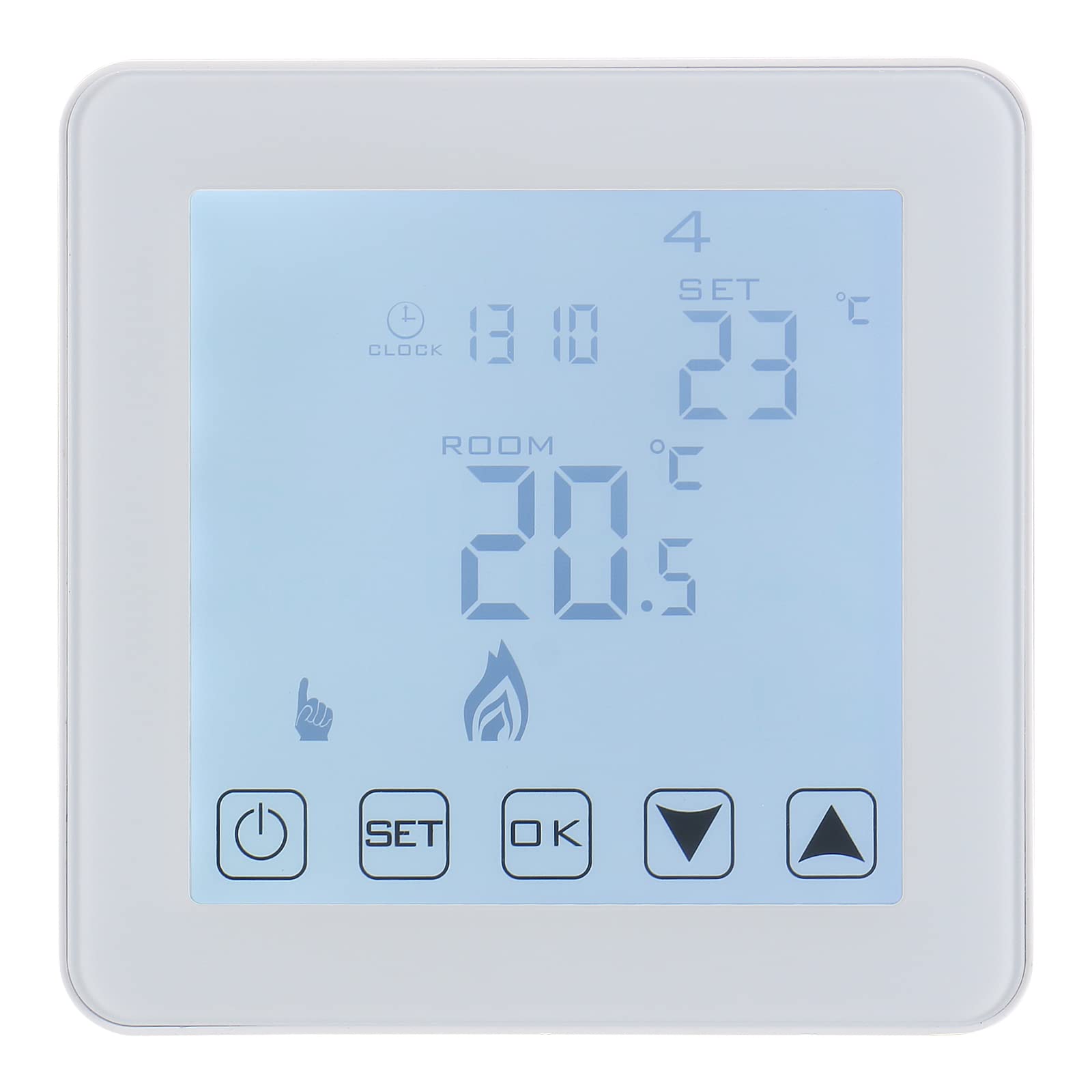 Wengart WiFi Smart Thermostat WG08,Heat Only 2.4GHz Wi-Fi APP TUYA for Radiant Floor Heating,Compatible with Alexa Echo/Google Home,AC90-240V Max3A