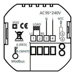 Household Smart Thermostat Programmable App Voice Control Electric Intelligent Floor Heating Temperature Controller for ZigBee AC 95‑240V White