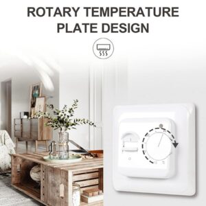 Electric Floor Heating Thermostat 110-230VAC 16A 4 Wire Thermostat Radiant Floor Heating Temperature Manual Controller