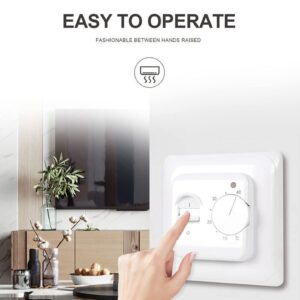 Electric Floor Heating Thermostat 110-230VAC 16A 4 Wire Thermostat Radiant Floor Heating Temperature Manual Controller