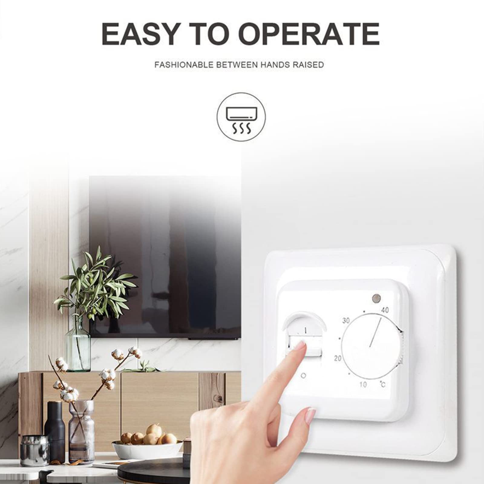 Electric Floor Heating Thermostat 110-230VAC 16A 4 Wire Thermostat Radiant Floor Heating Temperature Manual Controller