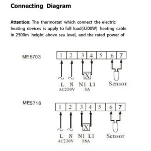 Electric Floor Heating Thermostat 110-230VAC 16A 4 Wire Thermostat Radiant Floor Heating Temperature Manual Controller