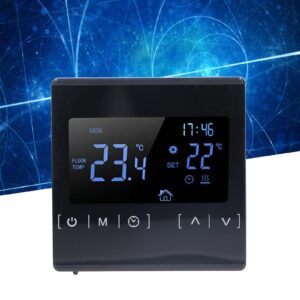 Touch Screen Thermostat, Home Temperature Controller Low Temp Protection 16A Sensitive AC85V‑240V for Floor Heating