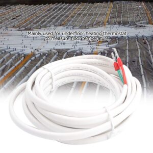 TOPINCN Temperature Floor Sensor, 3 Meters Floor Heating Sensor Probe, Underfloor Heating Thermostat Accessory Floor Temperature Sensor Probe 9.84FT Cable