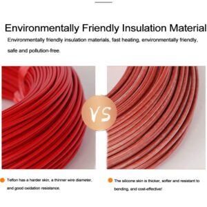 errorpot 220V WiFi App Control Infrared Warm Floor Heating System Underfloor Tile Carbon Fiber Heating Cable with Thermostat-15m