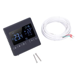 Natudeco 16A Touch Screen Thermostat Dual Temperature Control Design Electric Floor Heating Thermostat Smart Home Thermostat for Home Office AC85V-240V