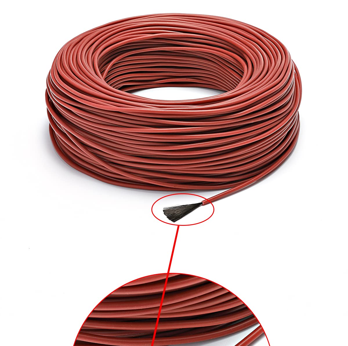 errorpot 12K Carbon Warm Floor Cable Carbon Fiber Heating Wire Electric Hotline New Infrared Heating Cable-100m