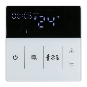 Wengart Boiler Thermostats for Home WG609,Heat Only AC90-240V Max3A Touch Screen LCD Display Programmable for Radiant Floor Heating Link Gas Boiler Black