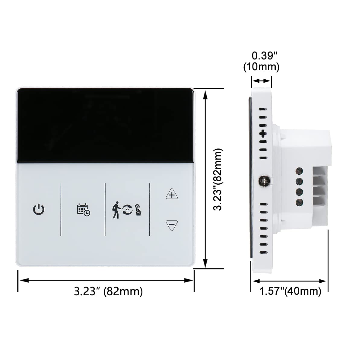 Wengart Boiler Thermostats for Home WG609,Heat Only AC90-240V Max3A Touch Screen LCD Display Programmable for Radiant Floor Heating Link Gas Boiler Black