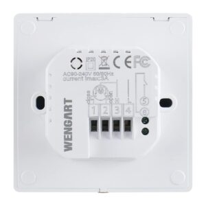 Wengart Boiler Thermostats for Home WG609,Heat Only AC90-240V Max3A Touch Screen LCD Display Programmable for Radiant Floor Heating Link Gas Boiler Black