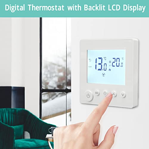 Home Heating Control Panel, Digital Display Floor Heating Thermostat AC 90V-240V Easy Operation for Home