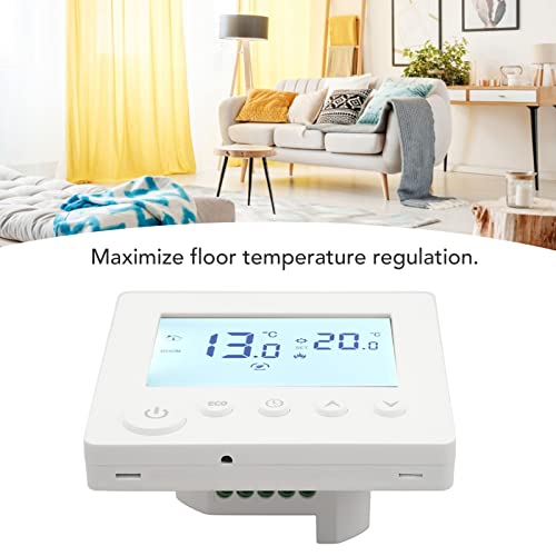 Home Heating Control Panel, Digital Display Floor Heating Thermostat AC 90V-240V Easy Operation for Home